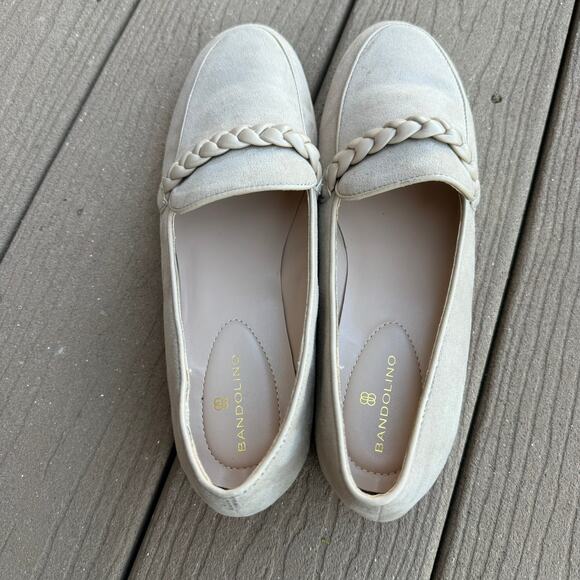 New Bandolino Larna Women Tan Braided Almond Toe Slip On Flat Loafer Size 9M - Picture 8 of 10